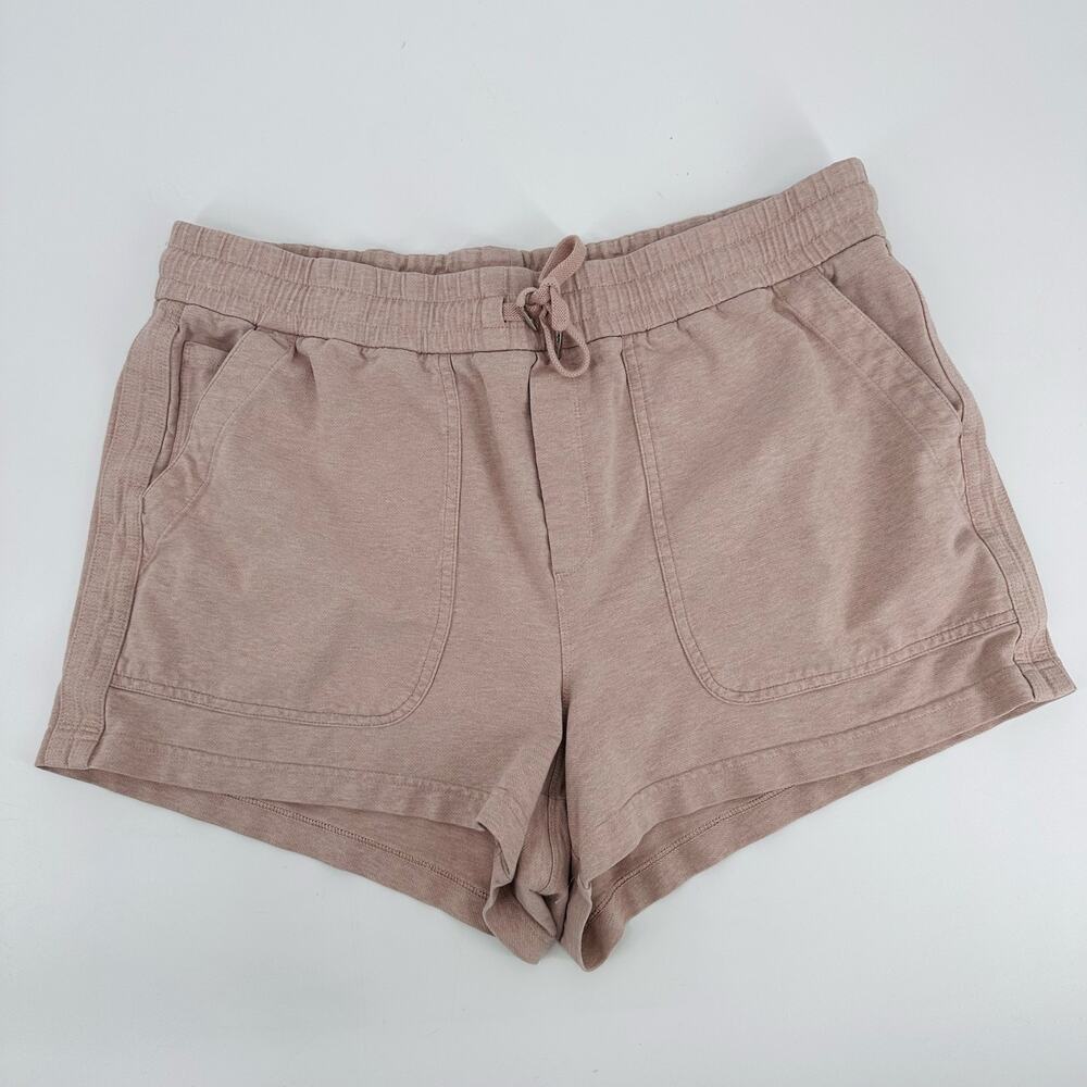 Athleta Farallon Heathered Active Shorts WMNS 18 Pink Stretchy Waist Athletica